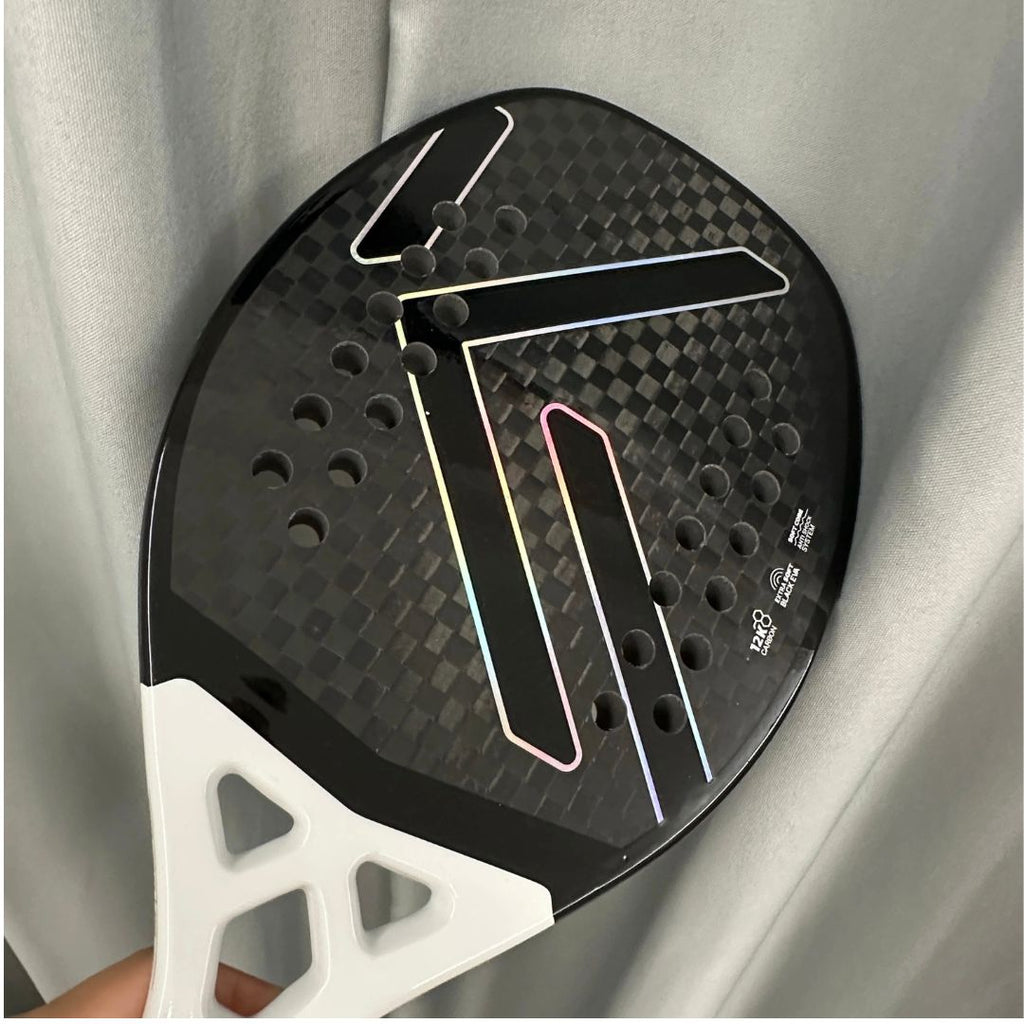 K-12K Carbon Fibre Beach Tennis Racket with Carry Bag Lightweight Outdoor Sports Paddle Professional