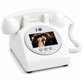 Voice Recorder Guestbook Retro Audio Recording Telephone for Weddings, Anniversaries and Family Events White