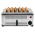 Commercial Electric Bread Toaster 1500W Stainless Steel 6 Slice Multi Slot Toaster for Hotel Buffet Cafe Restaurant Silver 220V