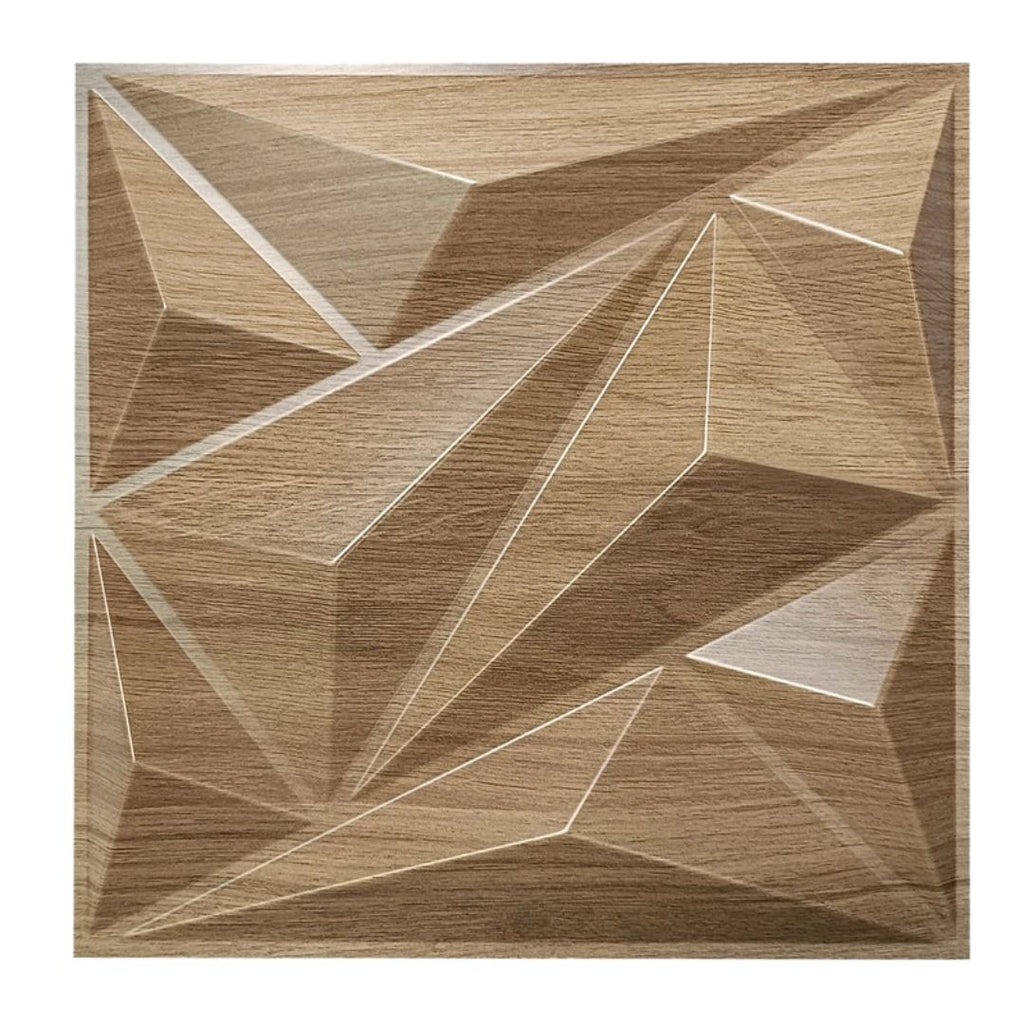 3D Wall Panels 10 Pack Waterproof Self Adhesive Wood Look Wallpaper Stickers 30cm for Kitchen Living Room