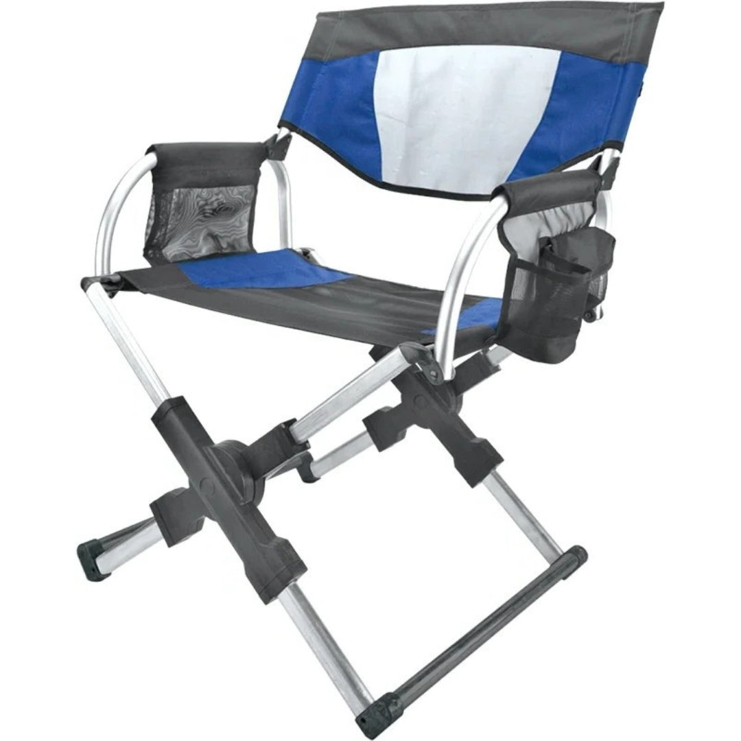 Outdoor Aluminium Alloy Folding Fishing Chair Beach Camping Stool Portable Travel Seat Chair 56.4 × 50 × 81cm