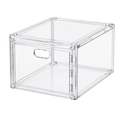 Large Sneaker Organizer Box Thickened Transparent Shoe Storage Box Magnetic Closure Stackable Multi Layer Organizer Front Door 36×27×21cm