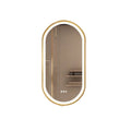 LED Bathroom Mirror Round Touch Screen Waterproof Anti Fog Vanity Mirror Wall Mounted for Wash Basin Shower Grooming 120x60cm