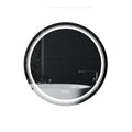 60 cm LED Bathroom Mirror Round Touch Screen Waterproof Anti Fog Vanity Mirror Wall Mounted for Wash Basin Shower Grooming