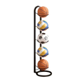 1PC 5 Tier Metal Sports Ball Storage Rack Organizer Basketball Football Equipment Holder Shelf Black 115.5 × 23.5cm