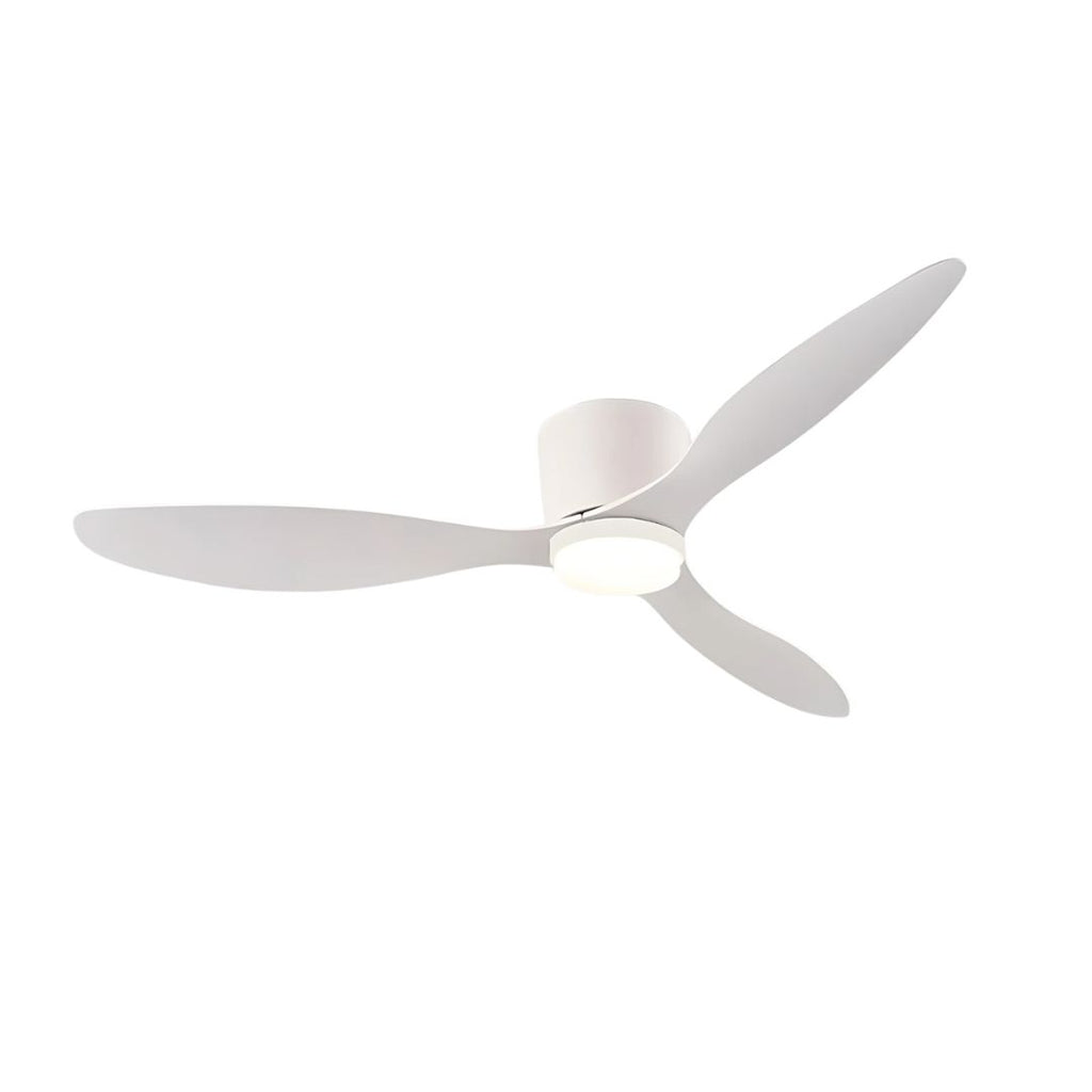 Ceiling Fan With Light 6-speed choice Reversible DC motor 3CCT with remote control Whisper Easy Install White 132x132x22cm