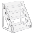 5 Tier Transparent Desktop Card Display Rack Greeting Card Organizer Storage Stand for Gift Shop Flower Shop 30.5 × 21.5 × 33cm