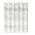 White Flower Shower Curtain Waterproof Bathroom Bath Curtain with Plastic Hooks Bathtub Decor Accessory 180 × 200cm