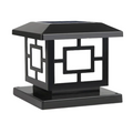 Solar LED Outdoor Landscape Pillar Lamp Waterproof Garden Light Classical Style Remote Control Type B Solar Lamp 20×20×18cm