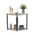 Console Table Half Moon Sintered Stone Entryway Hall Table 100x30x78cm