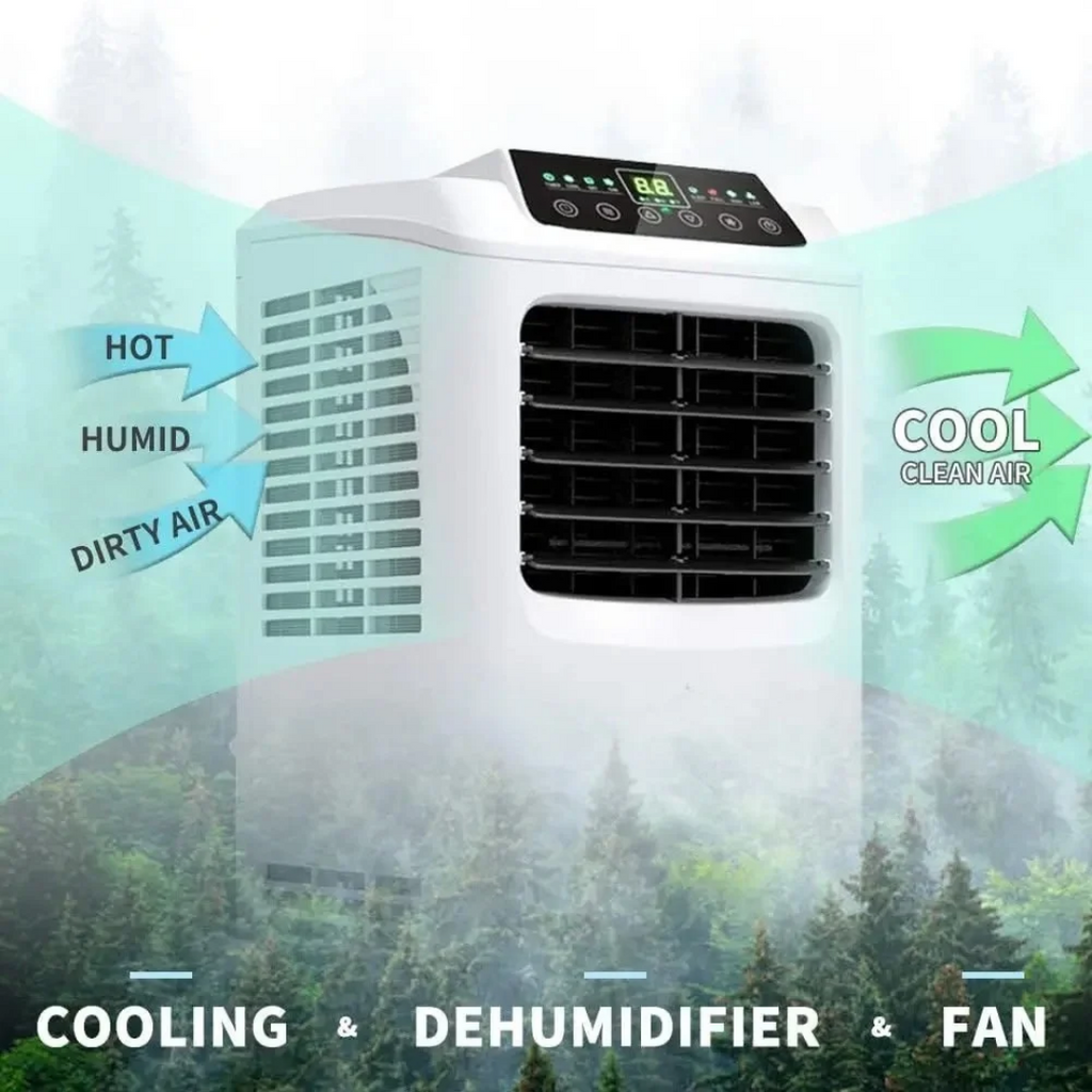 7000BTU 2.05kW Portable Air Conditioner White with Remote Control