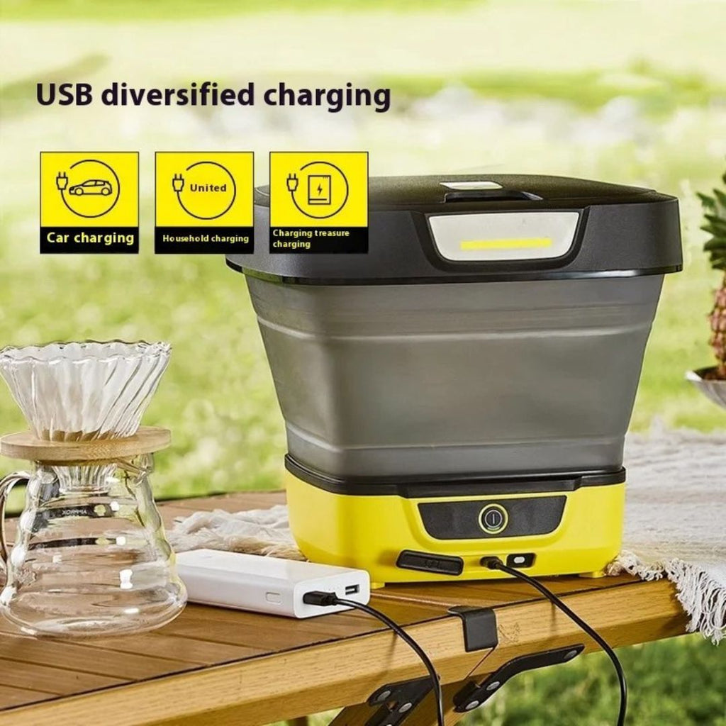 Cordless Pressure Washer Portable High Pressure Car Washer with Rechargeable Battery Yellow Cleaning Gun