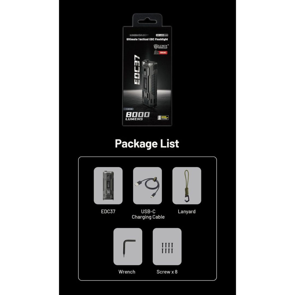 Rechargeable Tactical LED Flashlight, Up to 8000 Lumens, 8000mAh Battery