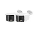 6MP Dual Lens Security Camera 180° Panorama CCTV Camera with Colour Night Vision Human and Vehicle Detection IP67 ONVIF White