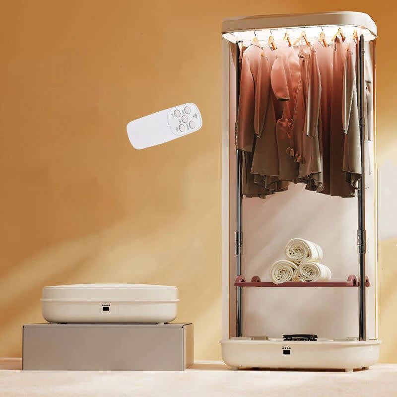 Electric Clothes Dryer 2 Tier Folding Drying Rack 239L 1000W Warm Air Stainless Steel White Clothes Airer