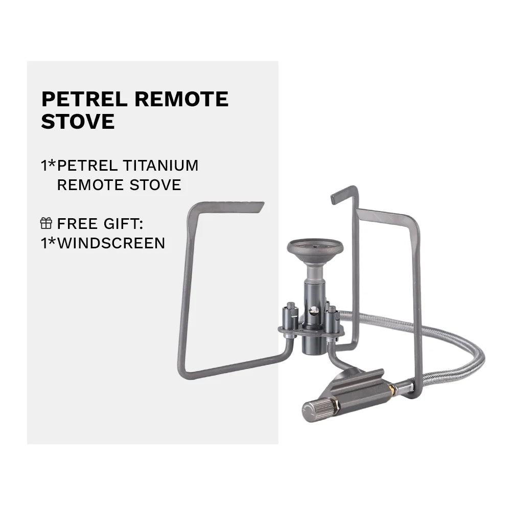 Petrel Titanium Split Camping Stove Ultralight Portable Burner with Windscreen Outdoor Hiking Cooking Stove 9.1 × 11.9cm
