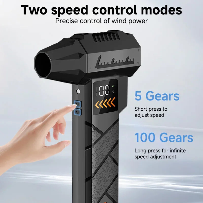 HFX04 2800000RPM Jet Blower Super Powerful Cordless Electric Air Duster Compressed Air Vacuum Car Cleaning Tool