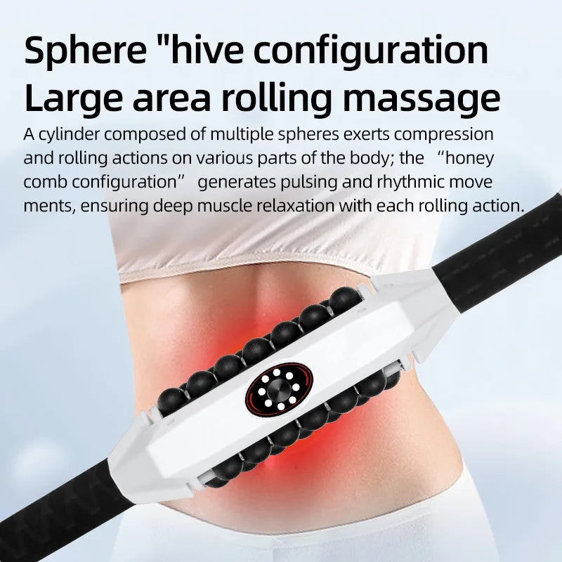 Rechargeable Massage Roller High Frequency Muscle Massager for Full Body Relaxation 55x14cm Portable