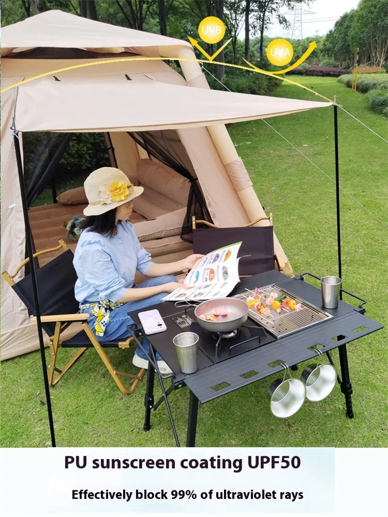 Large Inflatable Camping Air Tent 4-5 Person Family Dome Shelter One Touch Setup Outdoor Hiking Tent Only