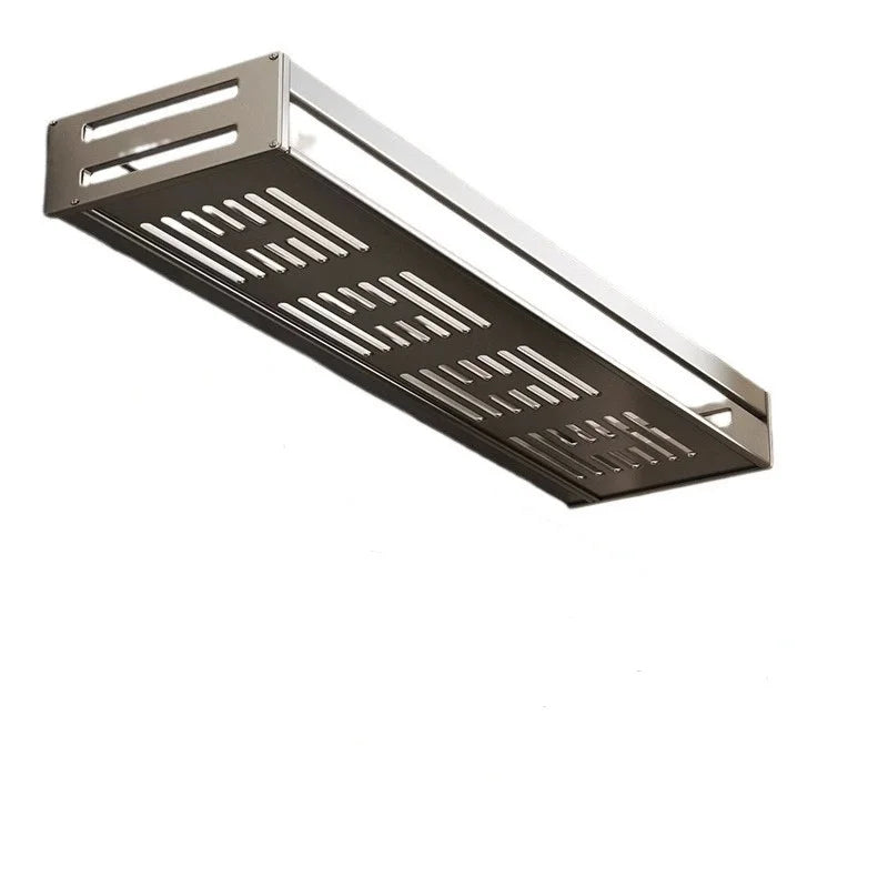 40CM No Drill Shower Corner Shelf Aluminium Bathroom Storage Rack with Towel Bar Shampoo Holder Toilet Organiser
