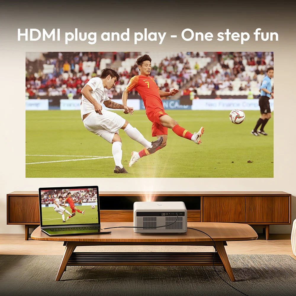 Smart Projector Native 1080P 4K Support Auto Focus HDR10 WiFi Home Theatre Projector 1500 Lumens