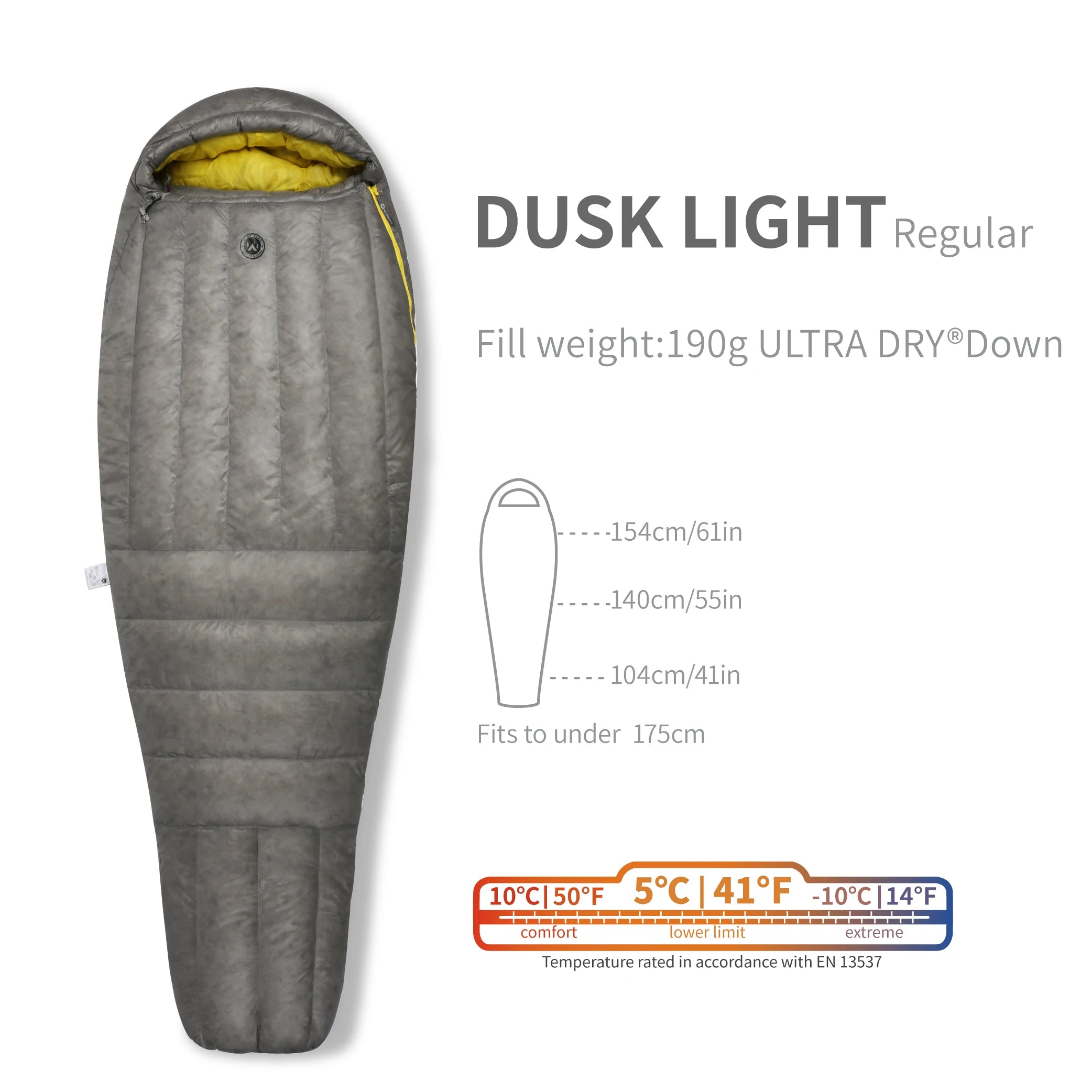 Wind Hard DUSK Ultralight 800FP Duck Down Sleeping Bag 190x78cm 3 Season Mummy Sleeping Bag for Camping and Hiking