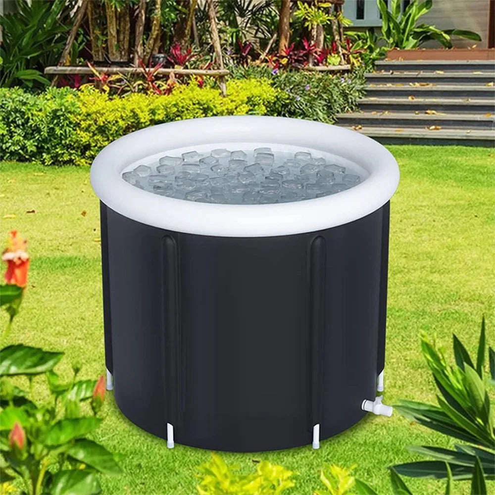 Portable Ice Bath Collapsible Bathtub Large Adult Cold Plunge Tub Outdoor Water Therapy Inflatable Bath Bucket