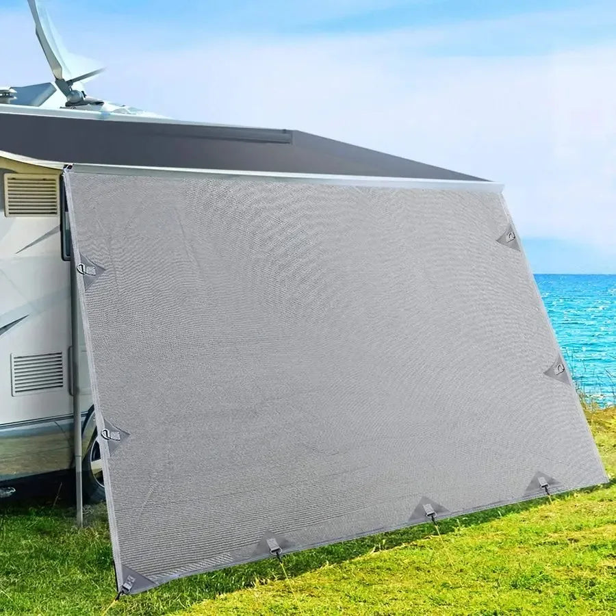Caravan Awning Annexe Privacy screen 3.7x1.95m For Outdoor Travel, Garden, Balcony Grey