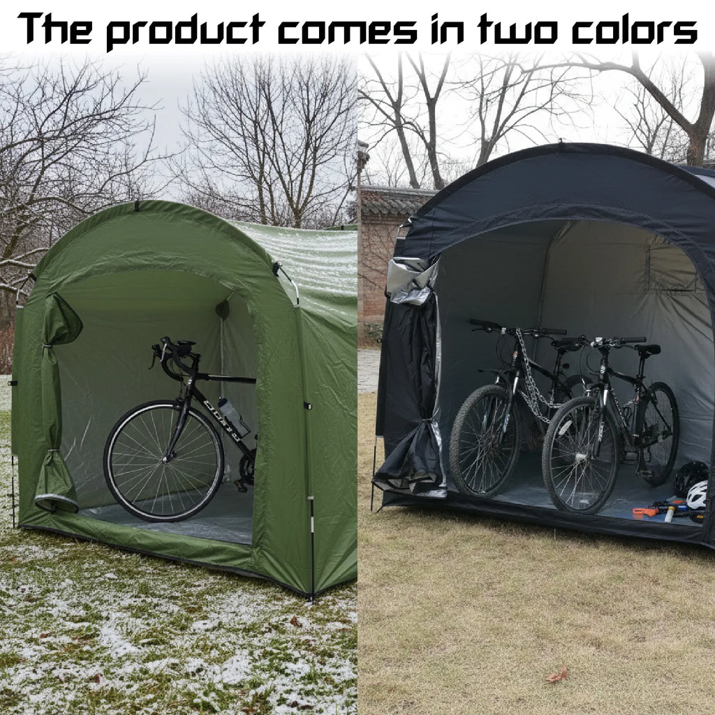 Outdoor Bike Shelter Tent 200x80x165 cm Portable Canopy with Thickened Oxford Cloth Green