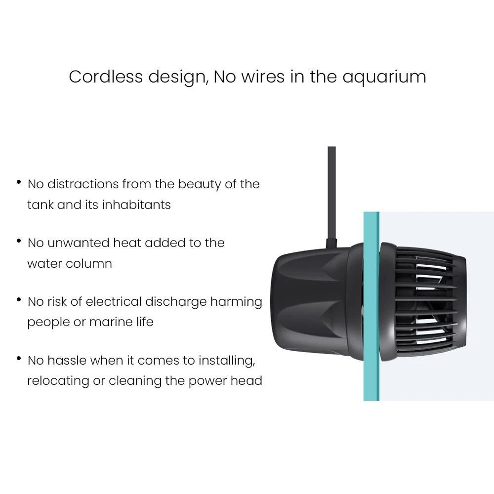 Aquarium Wavemaker Pump Smart Bluetooth App Control Cordless for Freshwater & Saltwater Tanks DMP-45 AU Plug