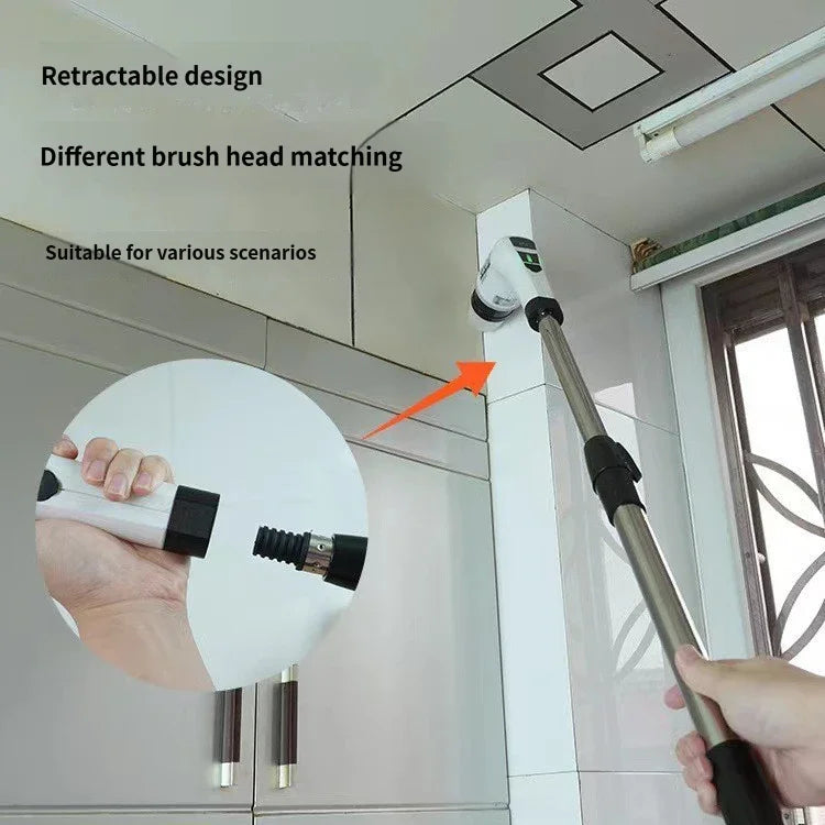 9 in 1 Electric Cleaning Brush Multifunction Rotating Scrubber Bathroom Floor Corner Gap Shower Glass Cleaner Tool