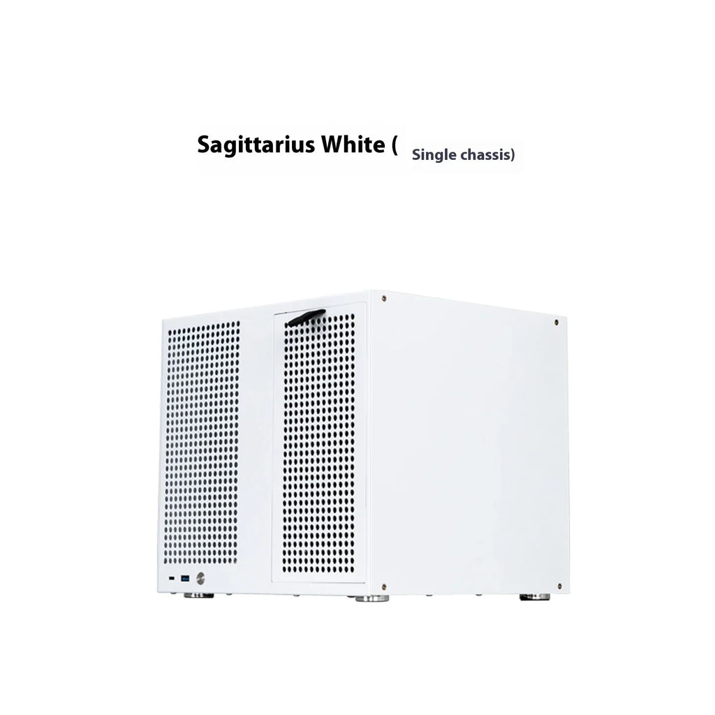 8 Bay NAS Computer Case MATX NAS Chassis with ATX Power Supply Support Full Height PCIe White 21.8L