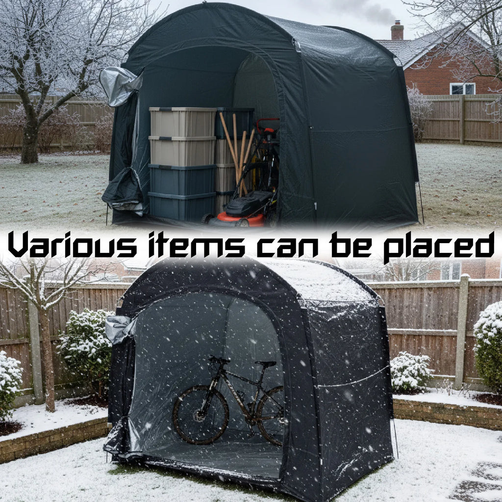 Outdoor Bike Shelter Tent 220x150x185 cm Portable Canopy with Thickened Oxford Cloth Black