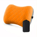 Ultralight Inflatable Camping Pillow Soft Washable Cover Ergonomic Travel Pillow Neck Lumbar Support Cushion Orange 32×46cm