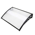 Transparant Window & Door Awning Window Door canopy 1 m x 1.2 m Weatherproof For Patio, Garden, Balcony, Porch