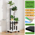 Mobile Iron Plant Stand Multi Tier Rolling Plant Rack in Style-3