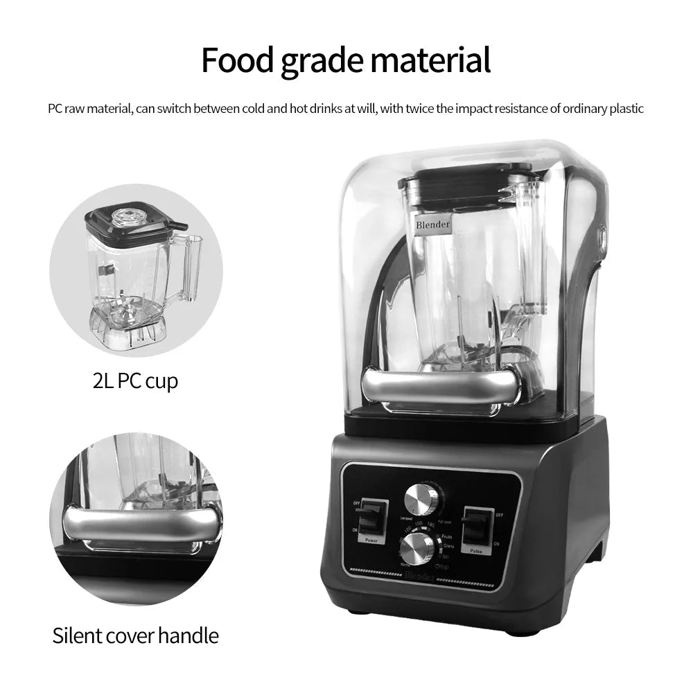 2L High-Power Blender with Smart Timer, Ice Crushing Function and AU Plug