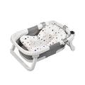 Real Time Temperature Silicone Baby Bathtub Folding Non Slip Foot Bath Bucket Temperature Sensing Bathroom Tub 60.5 × 43 × 20.5cm