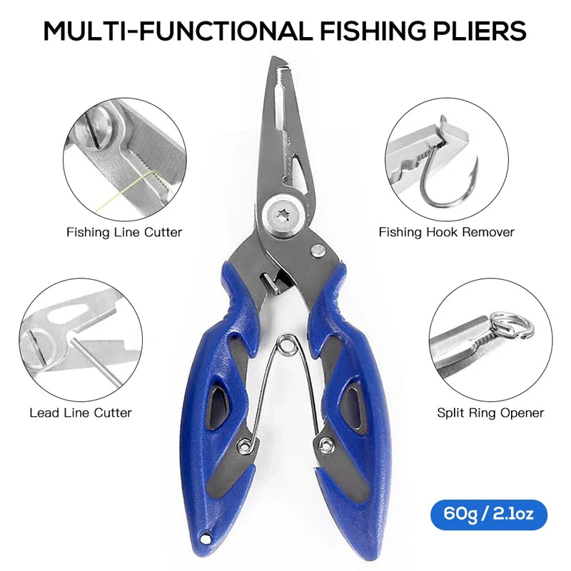 263PCS Fishing Accessories Kit with Tackle Box Pliers Jig Hooks Sinkers Swivels Snaps Sinker Slides Set Red 12 × 9.5 × 3cm