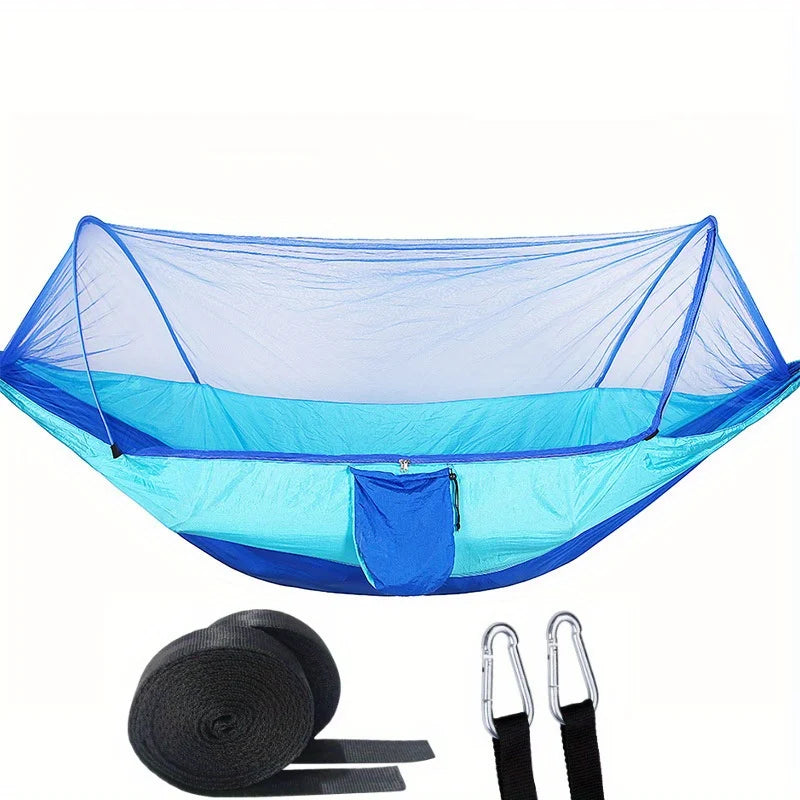 Camping Hammock with Mosquito Net Dark Green Ultralight 210T Parachute Nylon 200kg Load