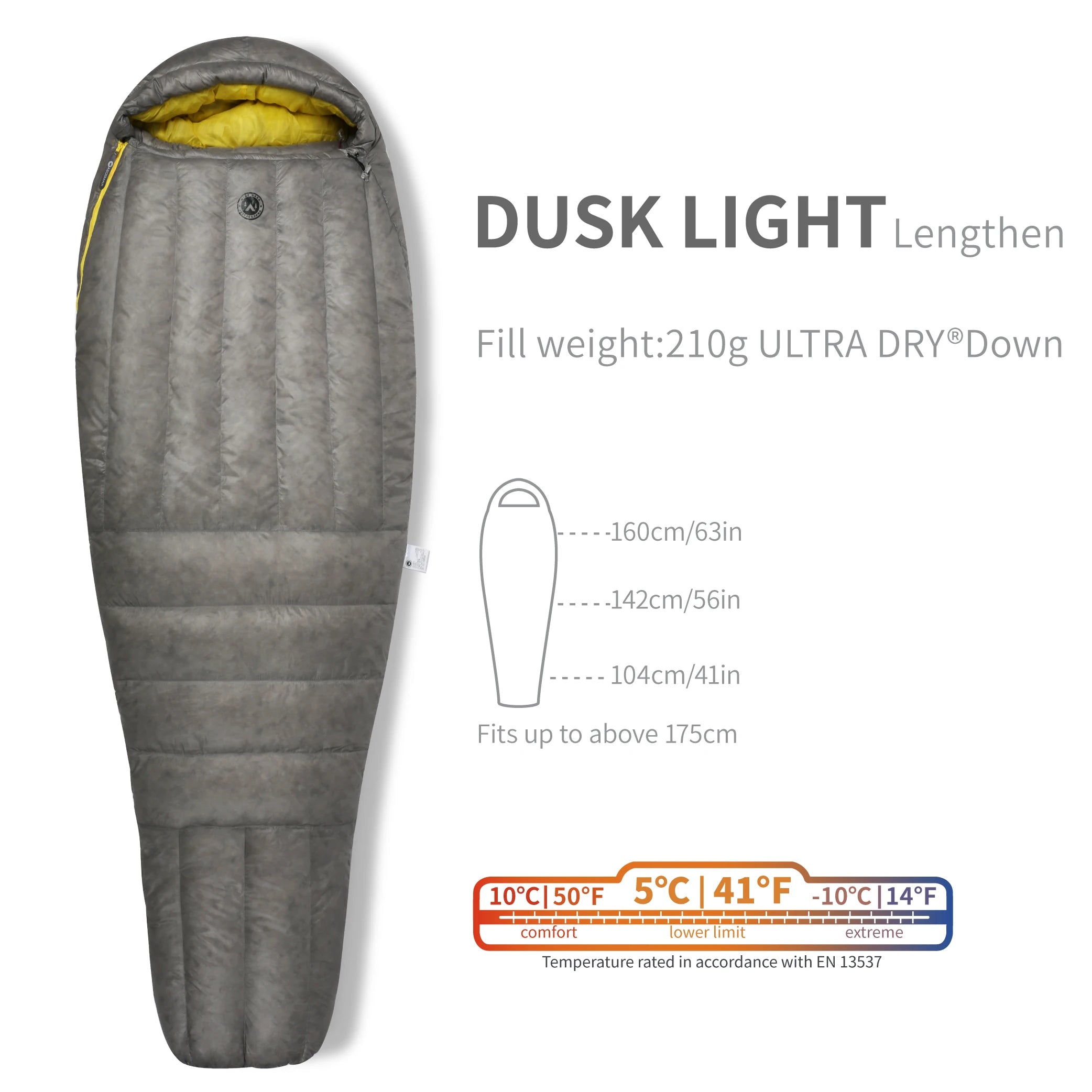 Wind Hard DUSK Ultralight 800FP Duck Down Sleeping Bag 3 Season Mummy Camping and Hiking Sleeping Bag 210x82cm