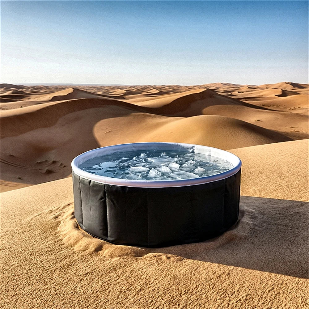 Portable Ice Bath Collapsible Bathtub Large Adult Cold Plunge Tub Outdoor Water Therapy Inflatable Bath Bucket