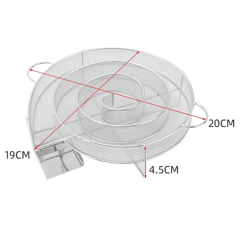 Cold Smoke Generator BBQ Smoker Accessory Stainless Steel Smoking Maze For Meat Fish Cheese 19x20x4.5cm