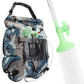 20L Solar Shower Bag Portable Camping Shower with Detachable Hose Shower Head Outdoor Hot Water Equipment Camouflage 50 × 47cm