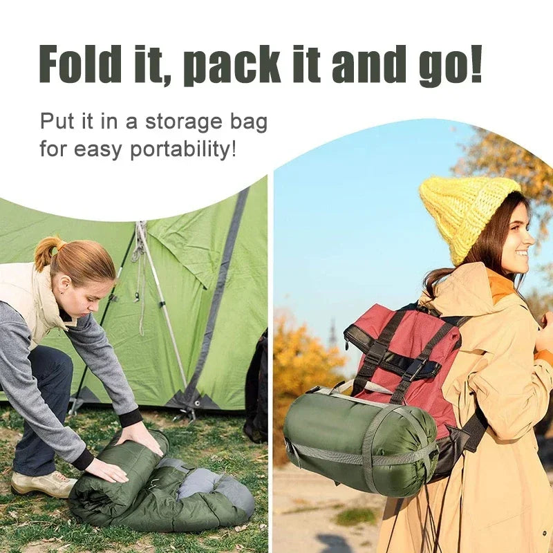 Camping Sleeping Bag 4 Season Waterproof Ultralight Envelope Sleeping Bag for Hiking Backpacking Travel 220x75cm