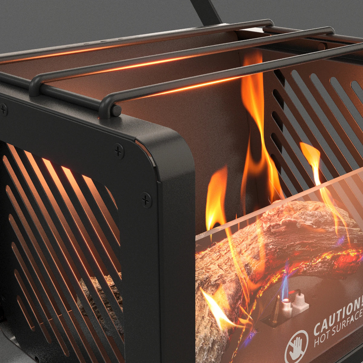 3 in 1 Portable Gas Camping Heater Stove and Fire Pit Outdoor Fireplace Smokeless Safety Protection Black
