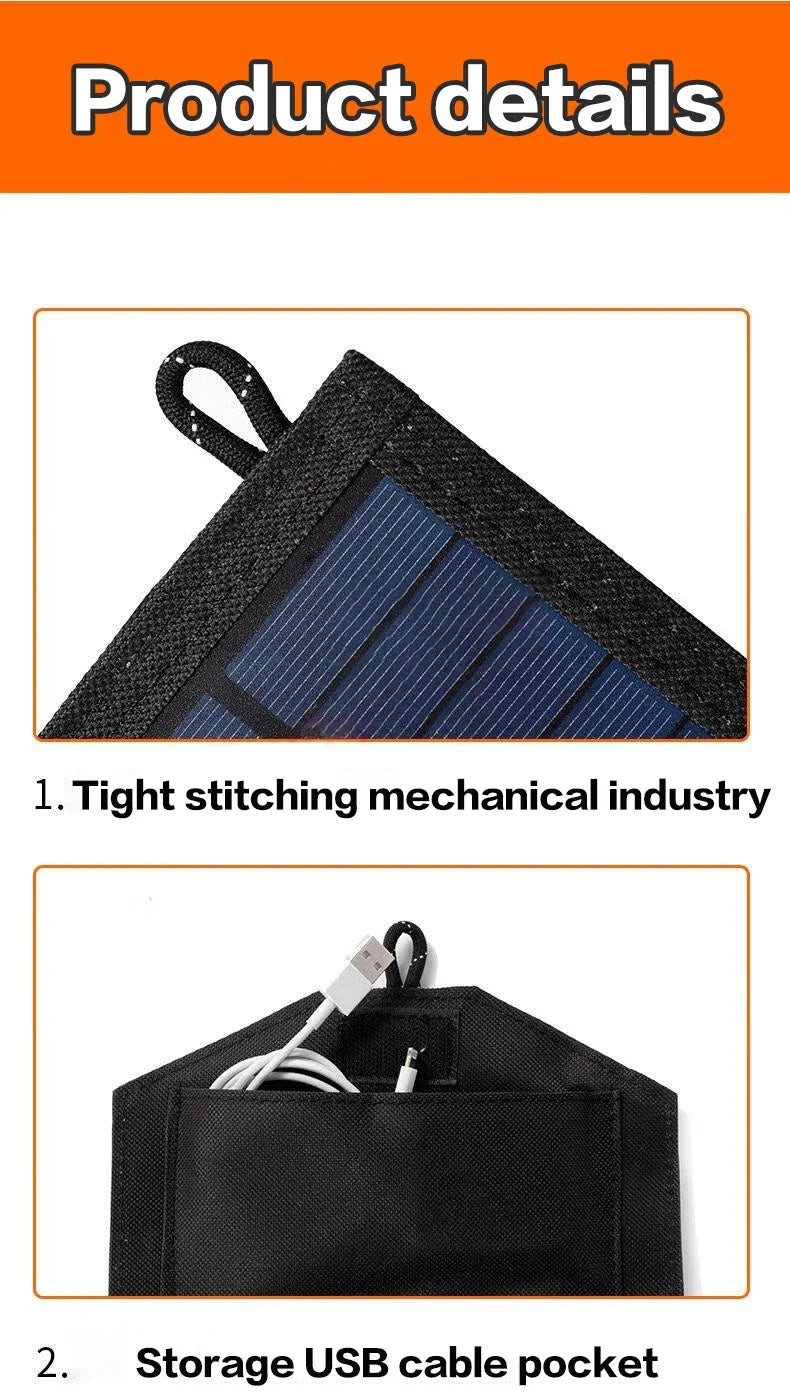 6 fold 800W Foldable solar panel 20w/h portable solar panels Fast charger USB 5V DC Full time solar panel mobile power supply 87x19x3cm