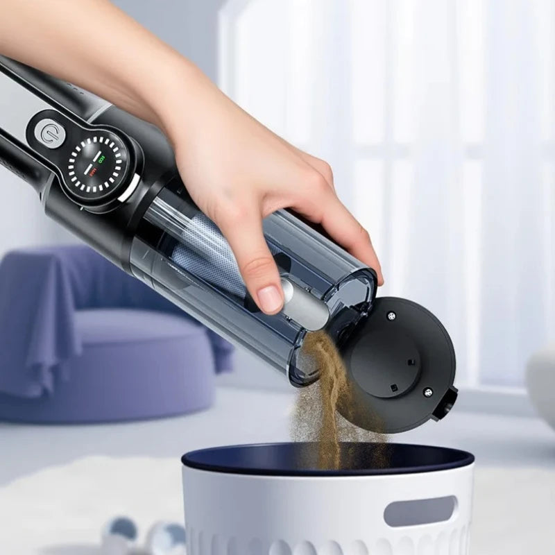 Wireless Car Vacuum Cleaner One Button Dust Dump High Power Portable Mini Handheld Vacuum Cleaner Strong Suction Silver Orange