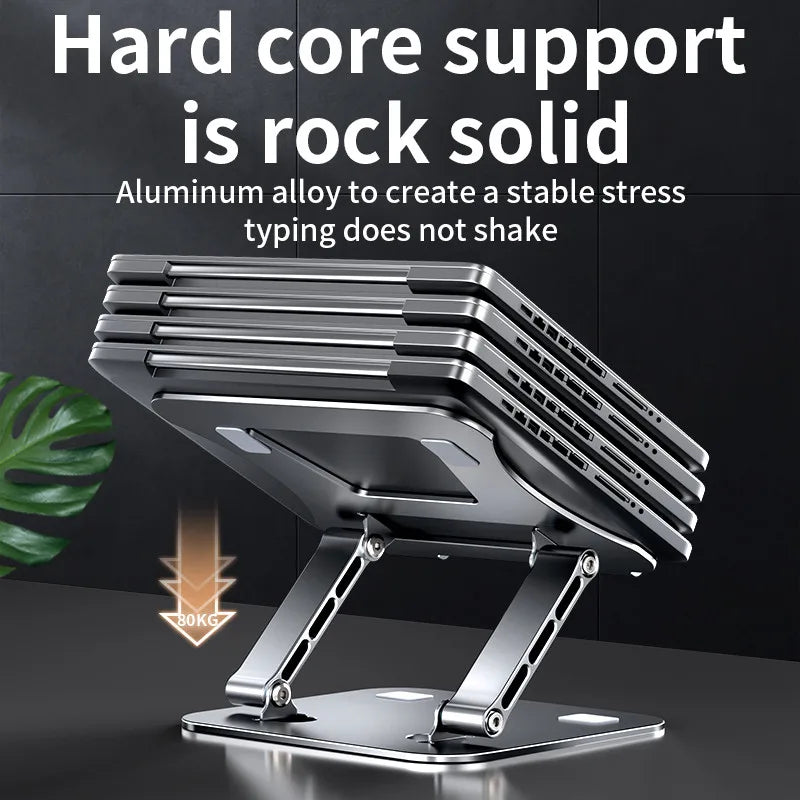 Adjustable Aluminum Alloy Laptop Tablet Stand Portable Folding Cooling Holder Support Desk Stand for Devices up to 43cm P16