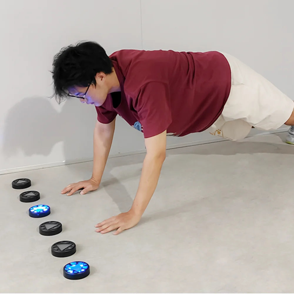 Remote Control Speed Training Lights Set of 6 Reaction Agility Reflex Training System Black 9 × 14 × 4cm